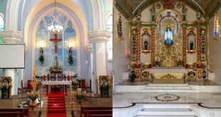 Altares principais do Santuário Diocesano e da Paróquia N.S das Graças